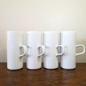 Vintage tall white cappuccino/liquor coffee mugs